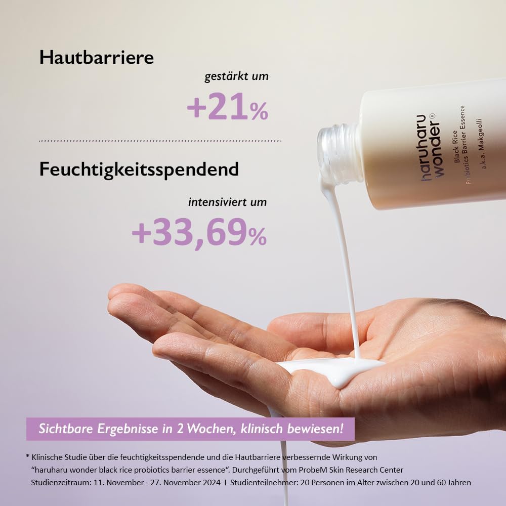 Detalle de Haruharu Wonder Black Rice Probiotics Barrier Essence – Reisegröße