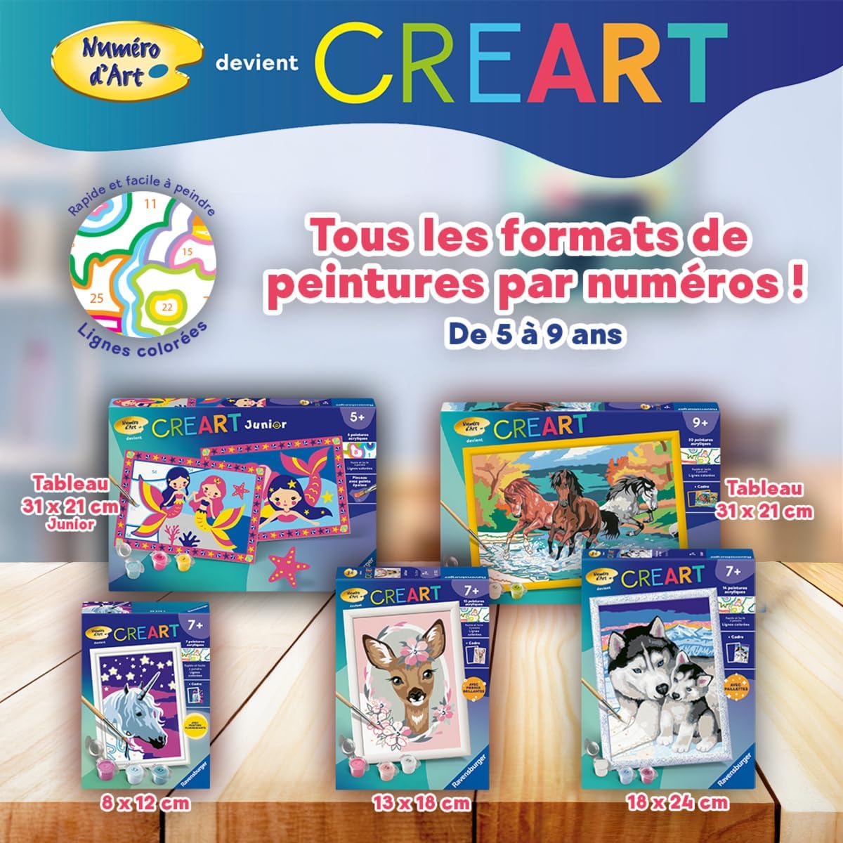 Thumbnail 6 de Ravensburger CreArt Kids 18x24 cm - Numéro d'art Stitch — Kit de peinture par numéros pour enfants