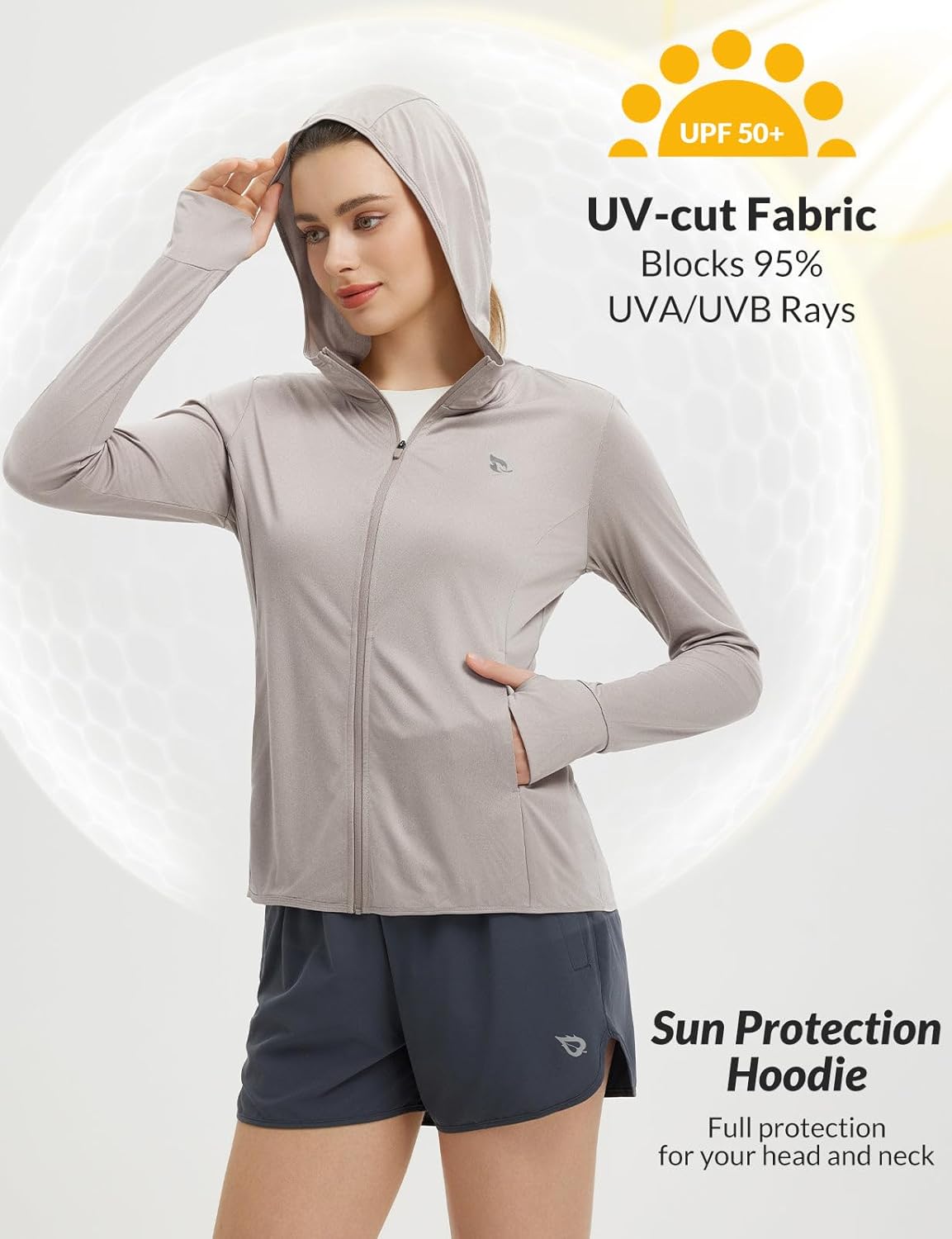 Thumbnail 4 de baleaf Women’s Sun Protection Jacket Hoodie (UPF 50+) Lightweight Long Sleeve Sun Cover-Up
