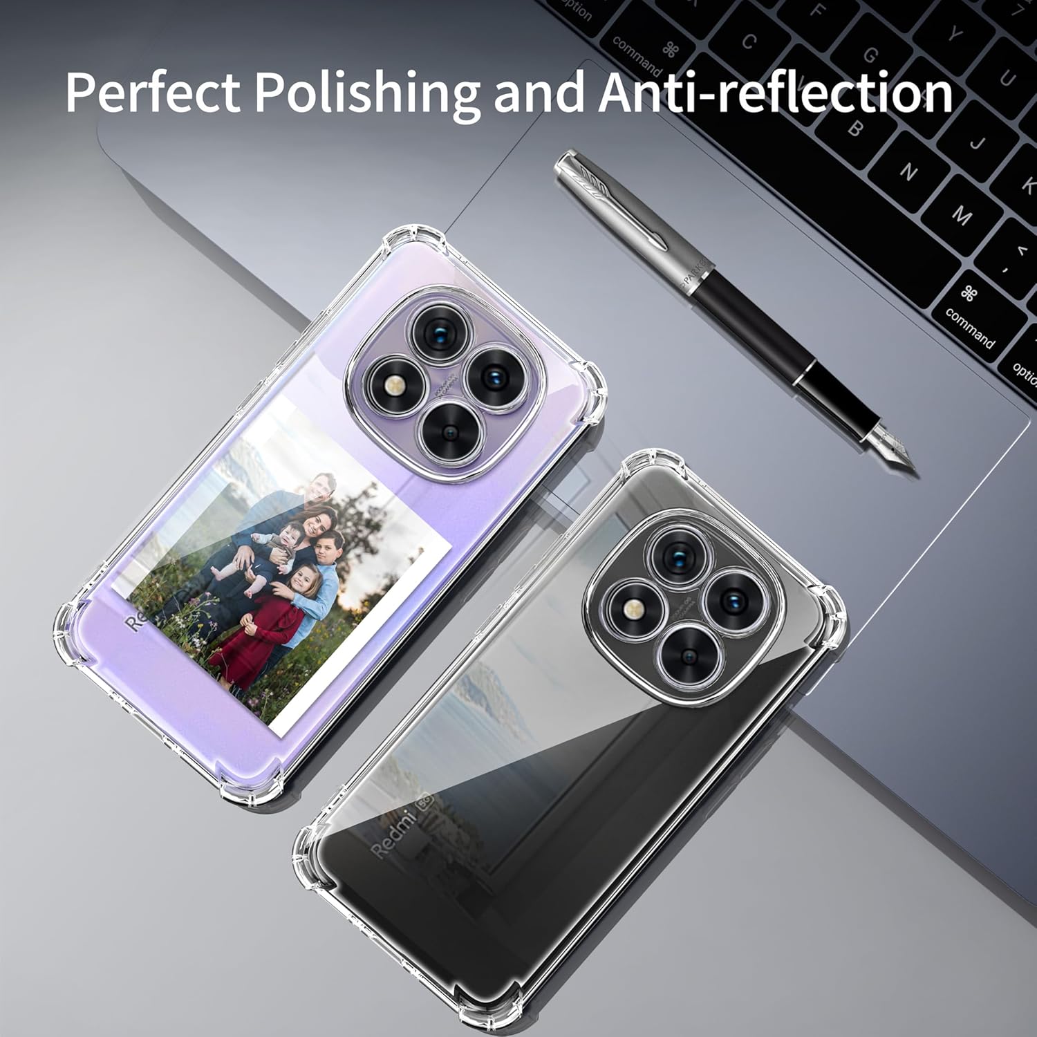 Thumbnail 4 de Tentoki Transparenthülle für Xiaomi Redmi Note 14 Pro 4G – Anti‑Vergilbung, ultradünn, klare TPU
