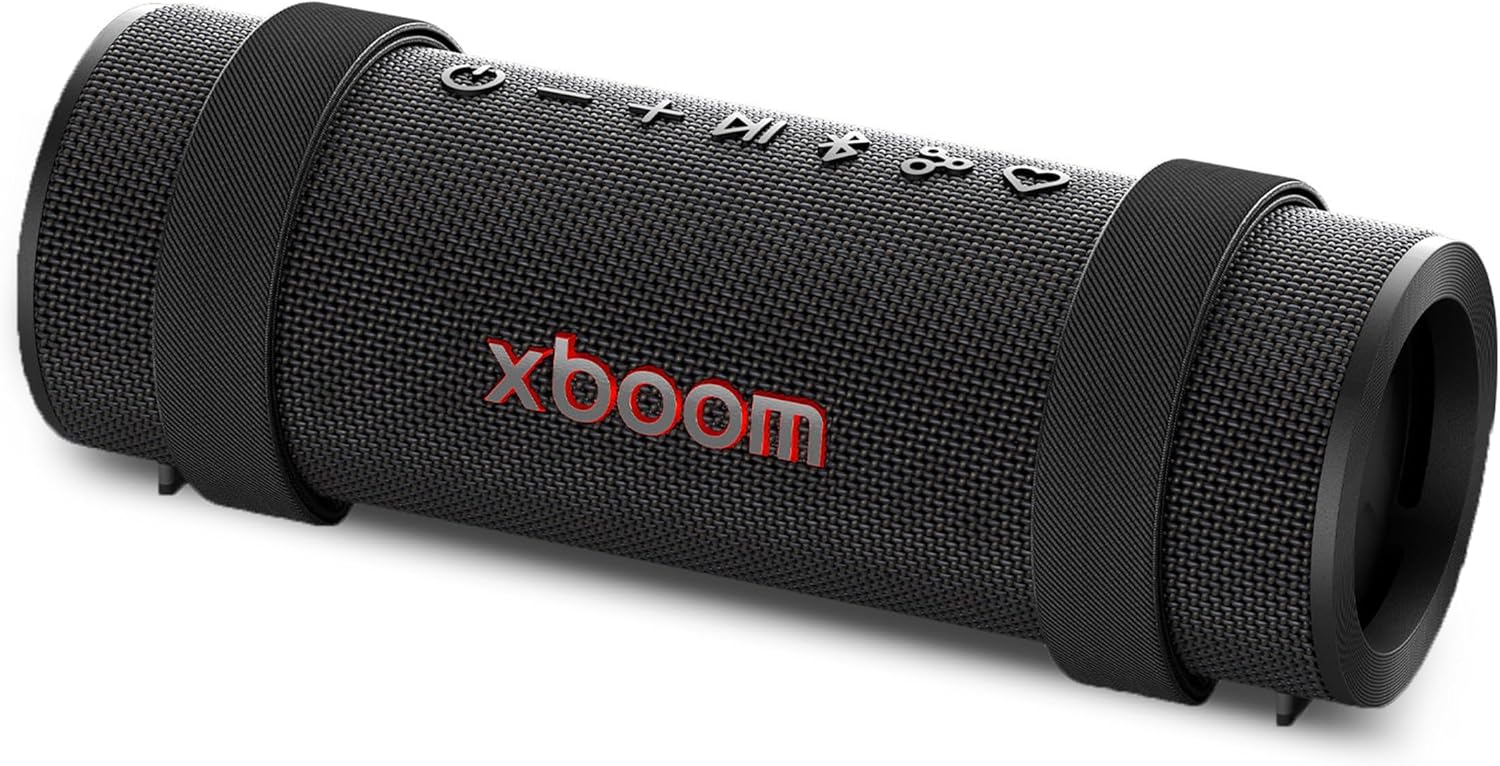 Detalle de LG xboom Grab portable Bluetooth speaker 20h playback