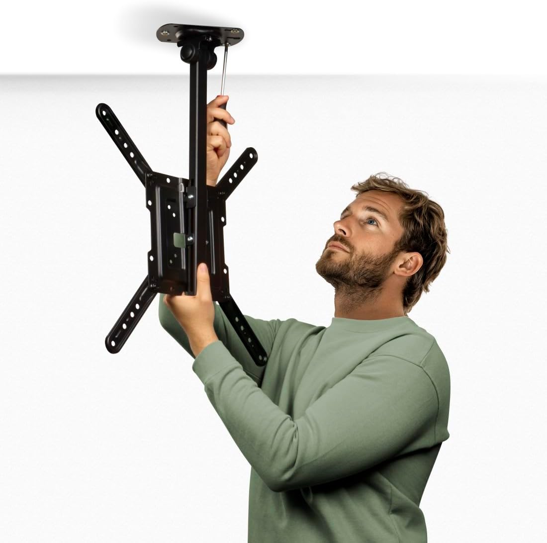 Thumbnail 6 de Hama TV Deckenhalterung schwenkbar & höhenverstellbar für 32–65 Zoll (VESA 75x75–400x400, bis 40 kg) schwarz