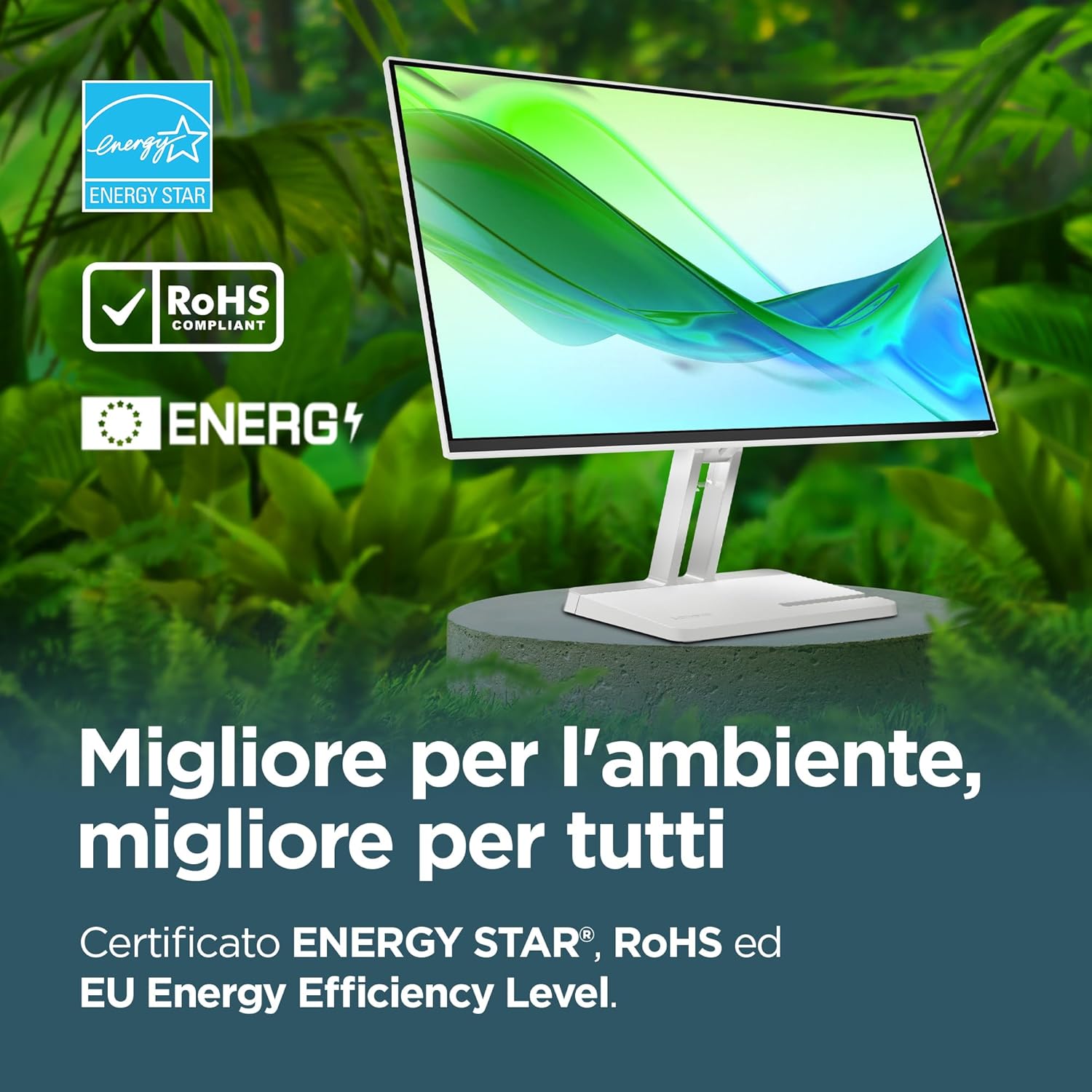 Detalle de Lenovo L24-45: Monitor IPS 24" Full HD 144 Hz per Gaming, Studio e Home Office
