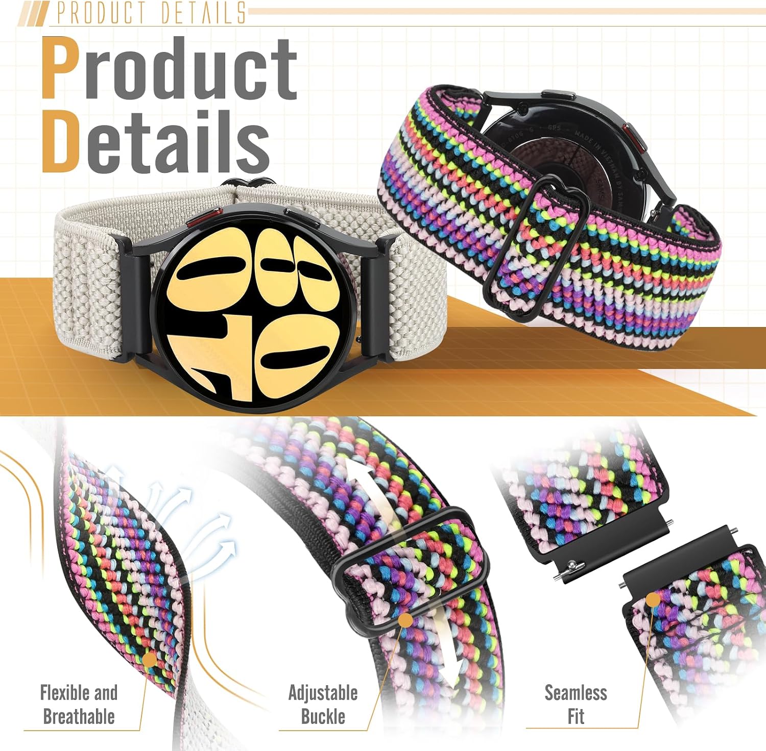 Thumbnail 1 de Yunshare Quick Release Watch Strap 18–24mm