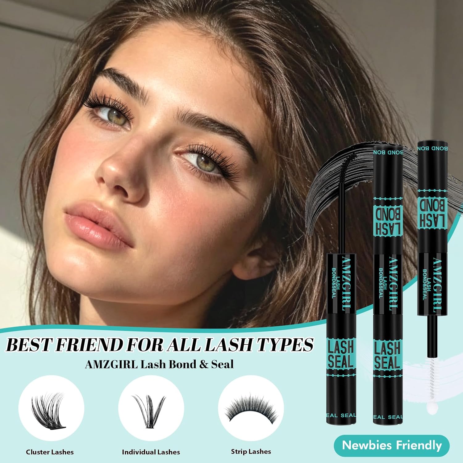 Detalle 2 de AMZGIRL LASH 0763114057505 Black Bond & Seal Lash Glue, 10 ml