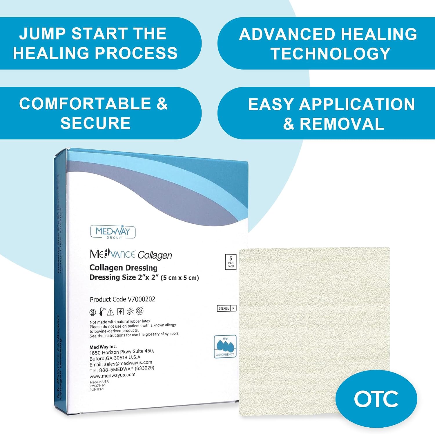 Detalle de MedVance Collagen Wound Dressing 2" x 2