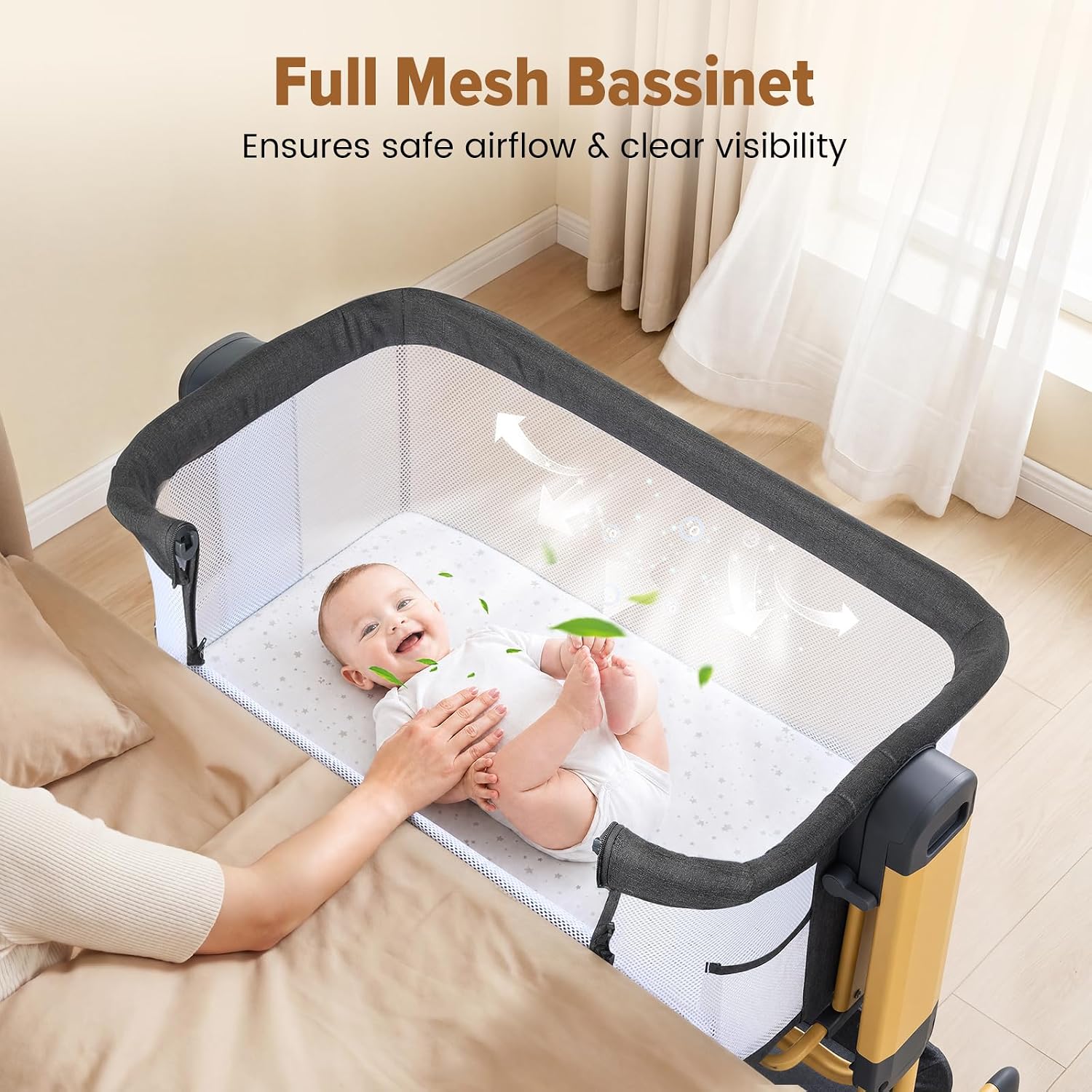 Detalle 2 de Ezebaby Baby Bassinet, 3-in-1