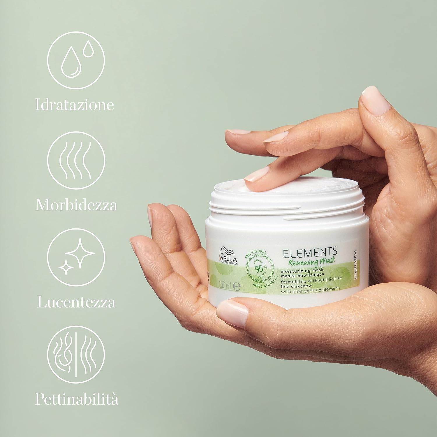 Thumbnail 1 de Wella Professionals ELEMENTS Renewing Maschera capelli con aloe vera e vitamina E