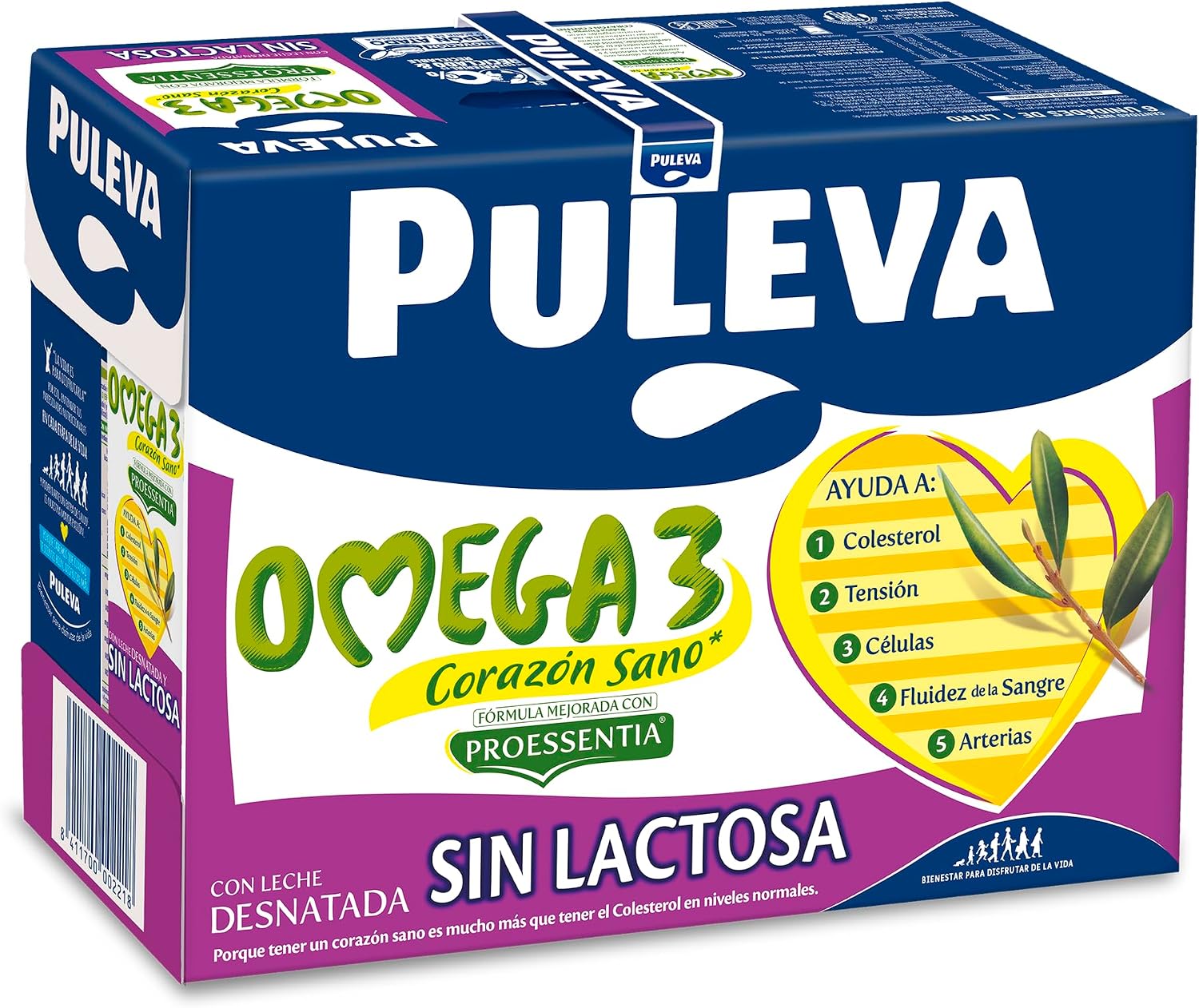 Thumbnail 5 de Puleva Omega 3 Proessentia Sin Lactosa (brik 1 L, caja 6 L) para una dieta con omega 3
