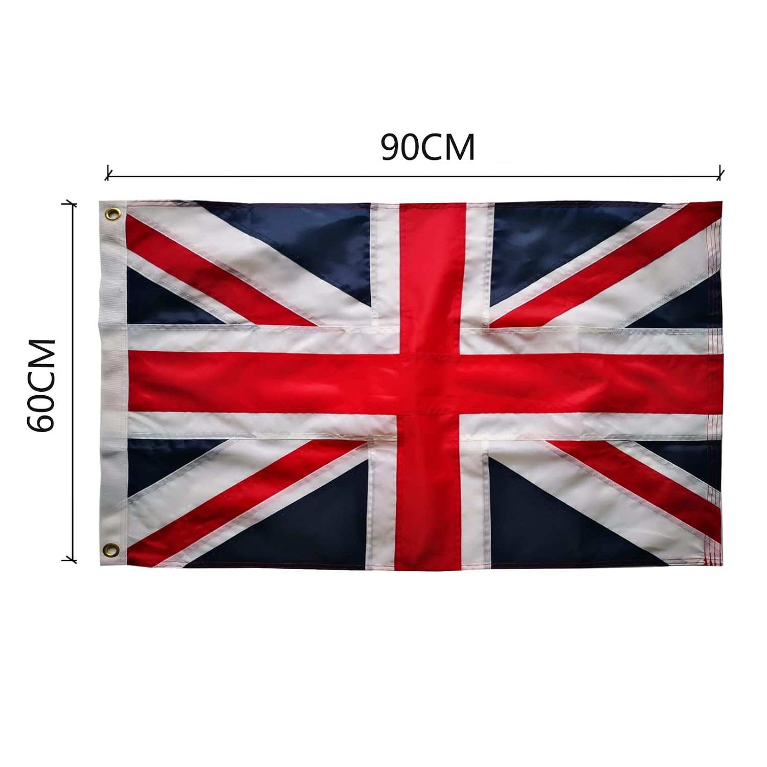 Detalle 2 de Union Jack 60x90 cm British flag with grommets 🇬🇧
