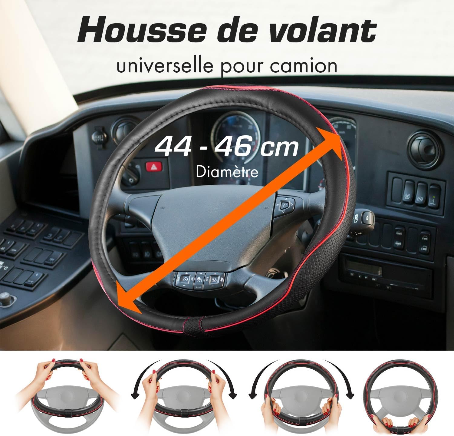 Detalle de Upgrade4cars Couvre Volant Camion 44-46 cm đźšš