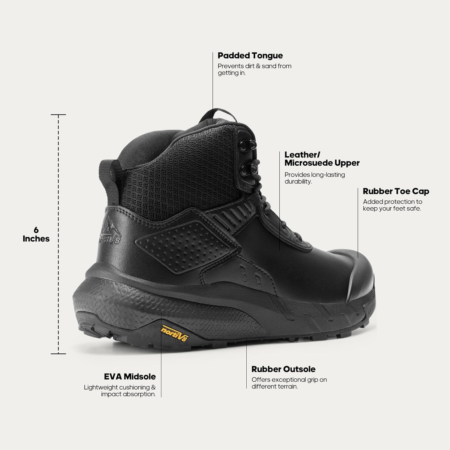 Thumbnail 6 de NORTIV 8 Men's Waterproof Tactical Work Boots 🥾