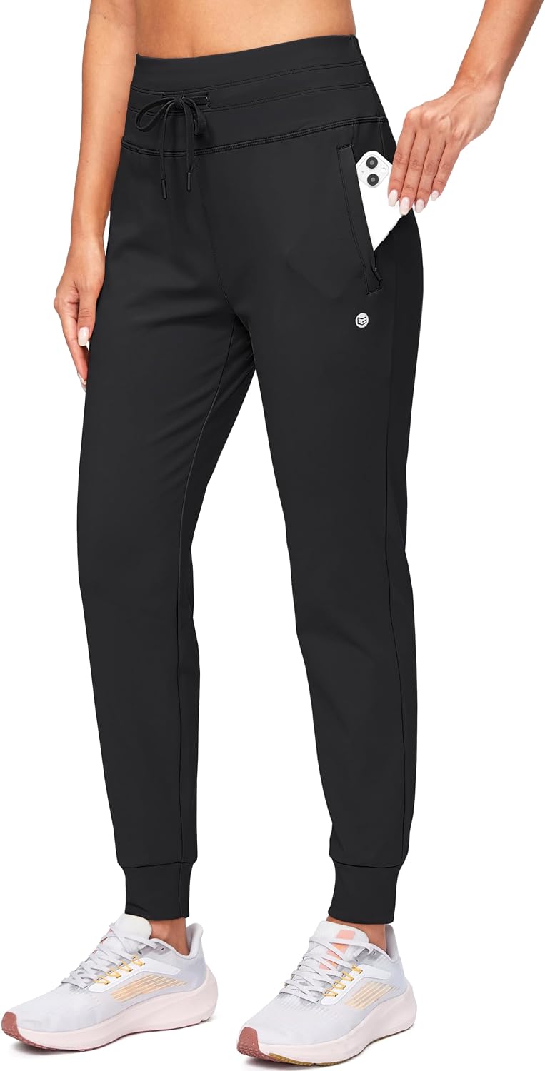 Detalle de G Gradual Women's Fleece-Lined Joggers, Water-Resistant High-Waisted Hiking Pants