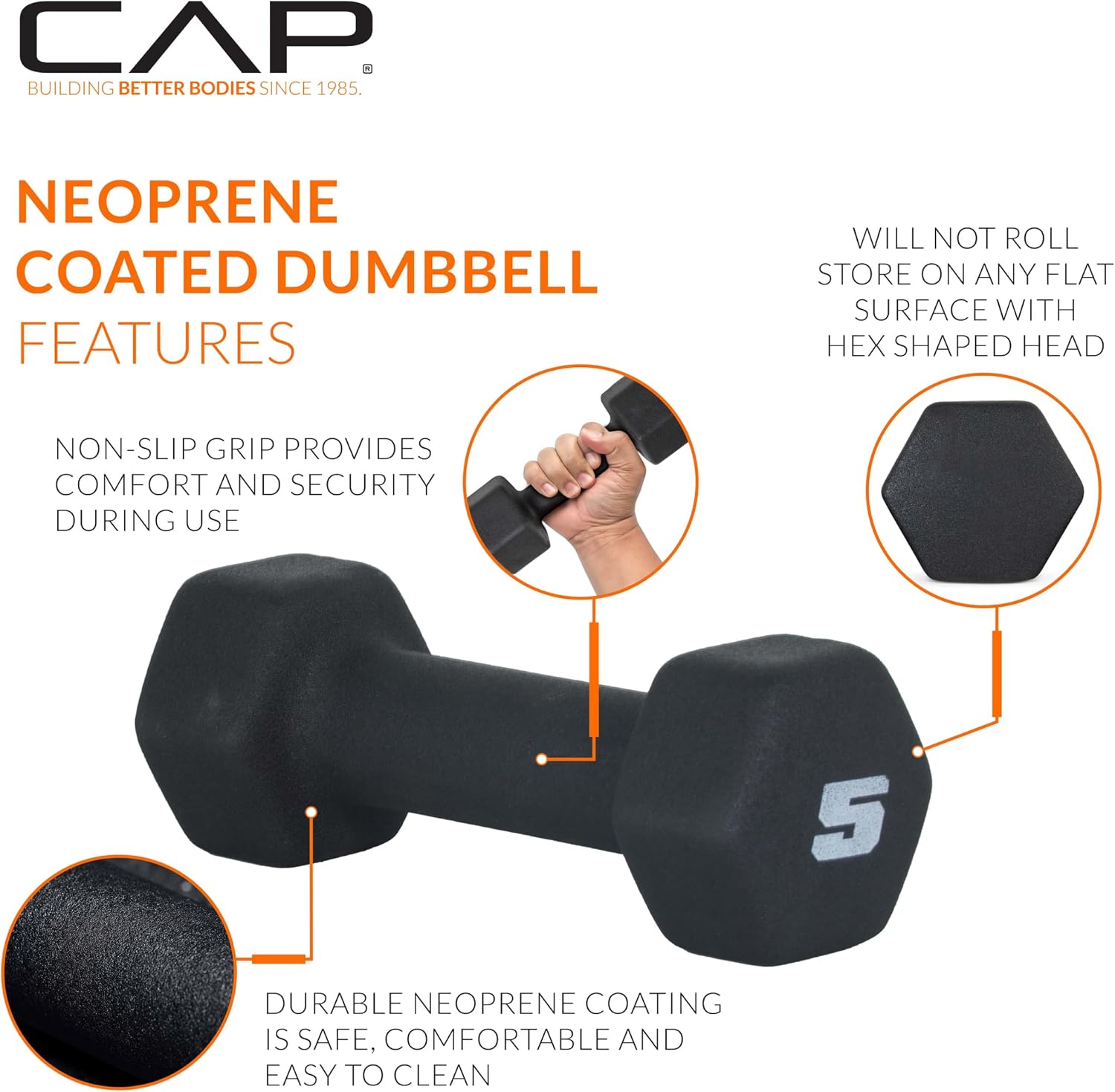Detalle de CAP Barbell Neoprene Dumbbells ๐