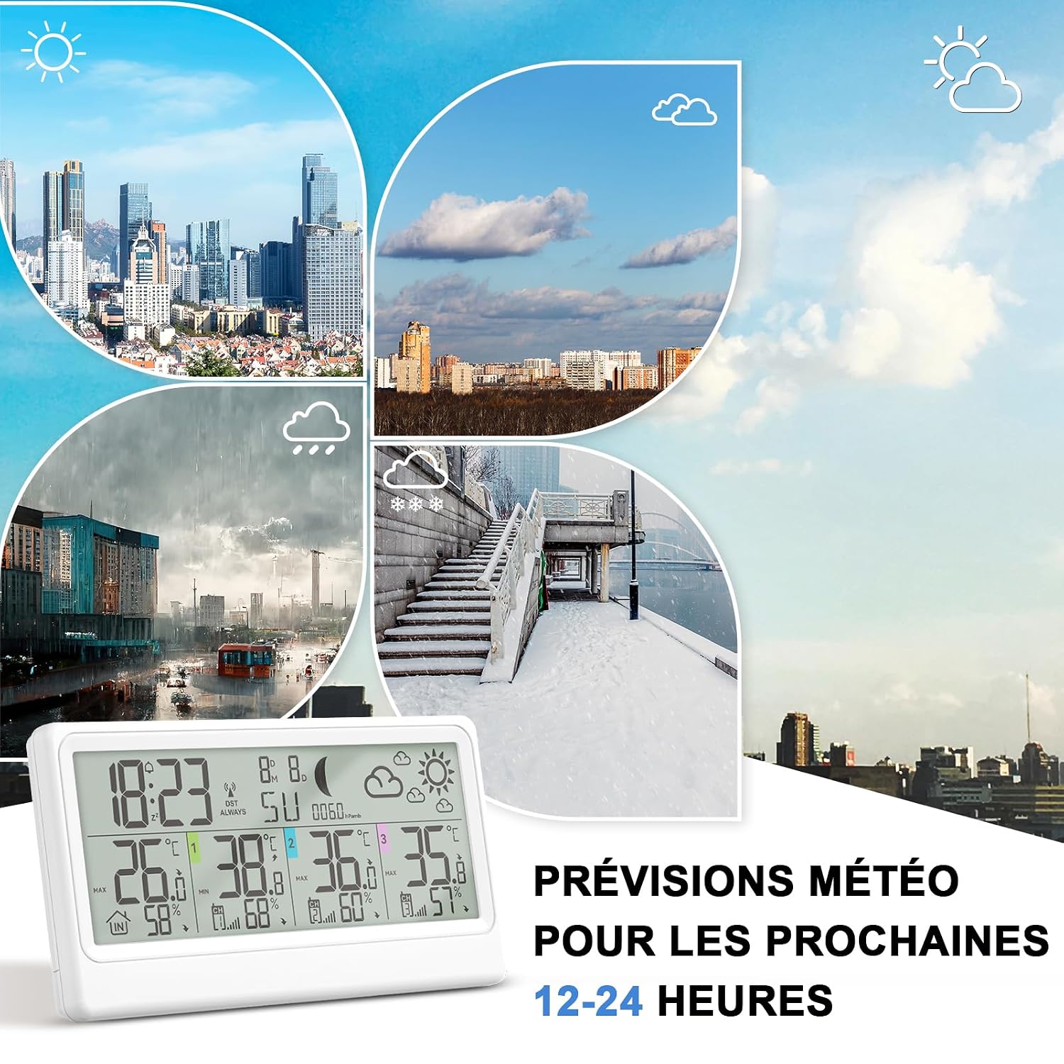 Detalle 2 de SKYBOBMY Station météo sans fil 8,5