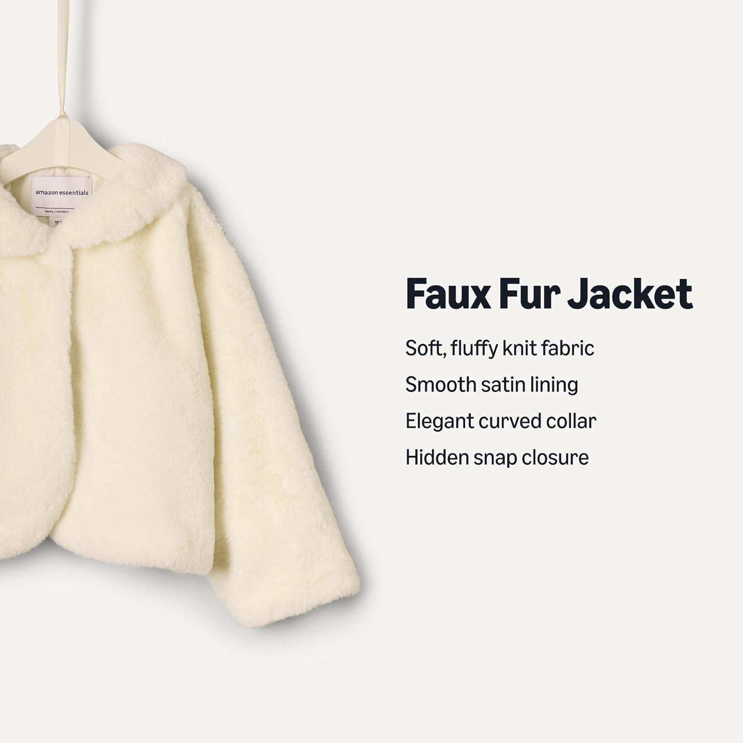 Detalle de Amazon Essentials x Sofia Grainge Toddler and Baby Girls' Faux Fur Jacket