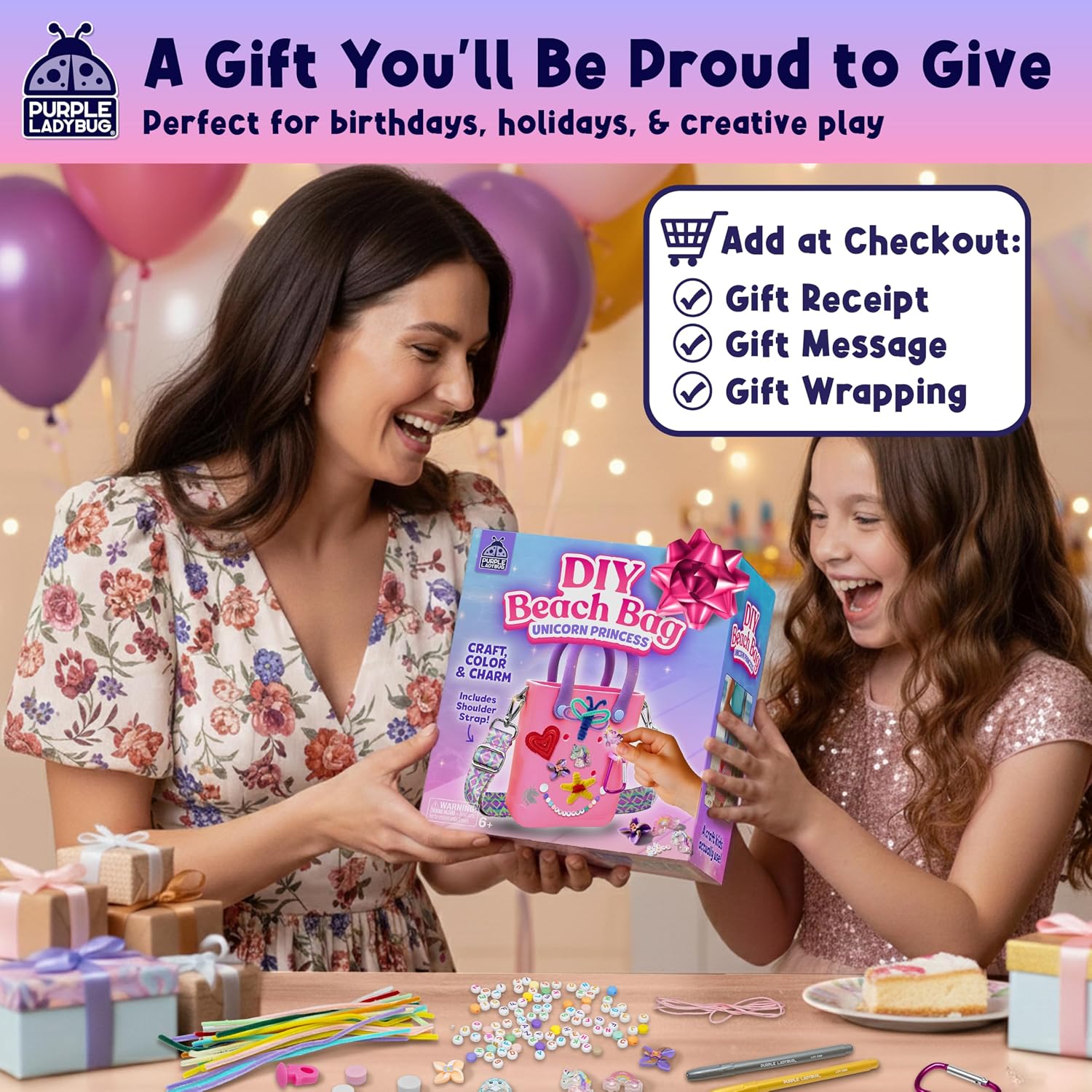 Detalle de Personalized Summer Beach Bag Craft Kit for Girls