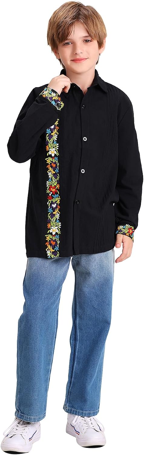 Thumbnail 5 de Boys' Guayabera Shirt, Long Sleeve