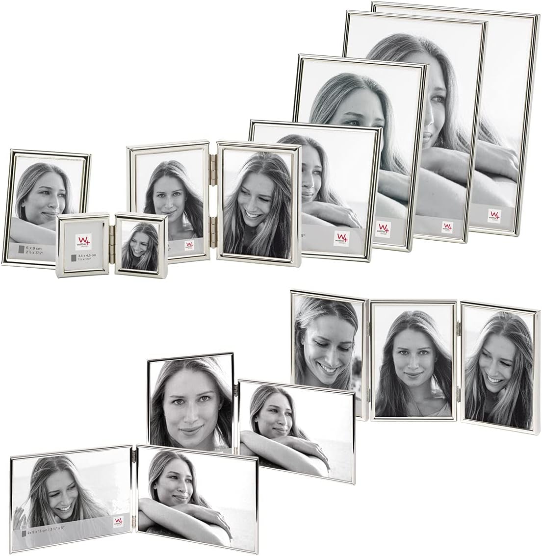 Detalle de Walther Lot de 3 cadres photo design Argent 3,5 x 4,5 cm