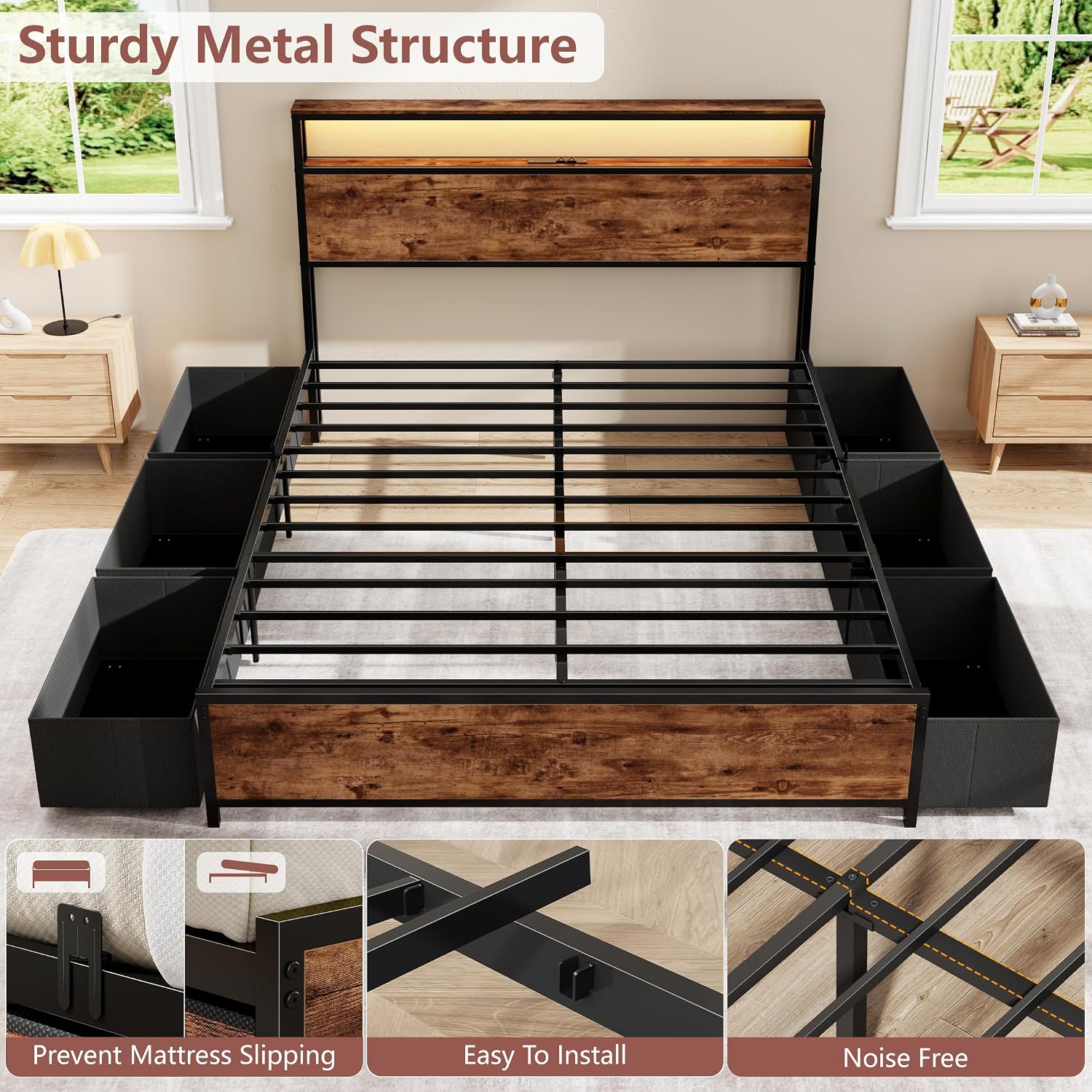Detalle de Forestell Queen Bed Frame