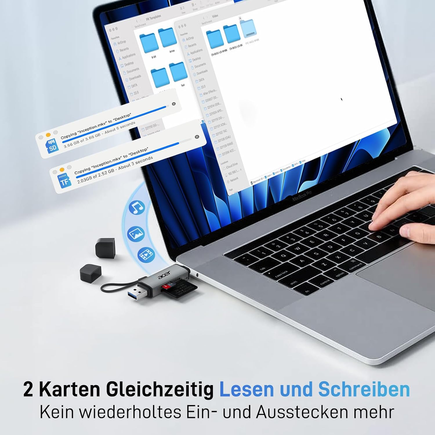 Thumbnail 2 de Acer SD Kartenleser USB‑C Dual 3.0 für SD/MicroSD
