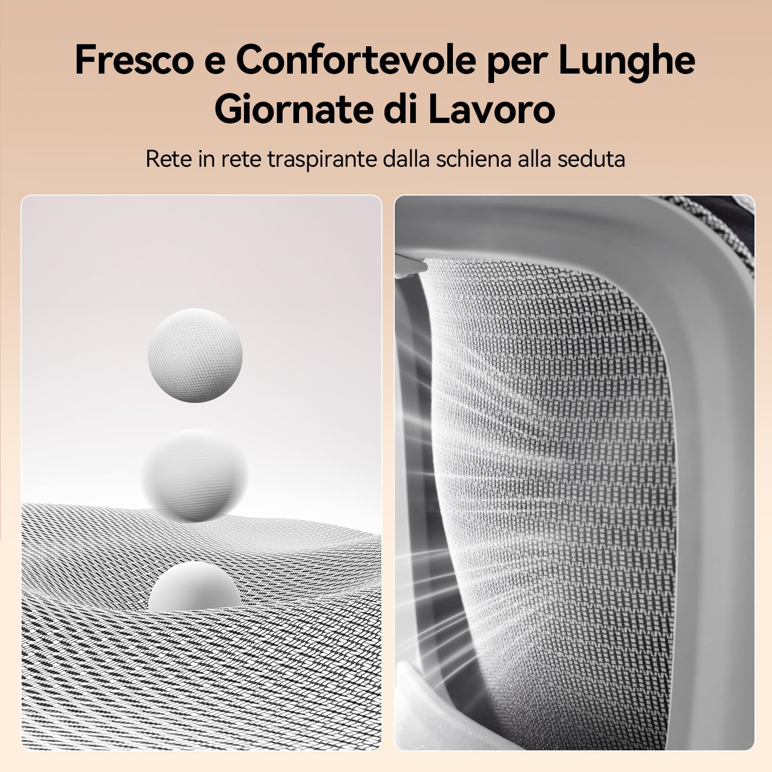 Thumbnail 6 de SIHOO B100 sedia ergonomica da ufficio con supporto lombare dinamico, poggiatesta e reclinazione 90–135° (bianca, senza poggiapiedi)