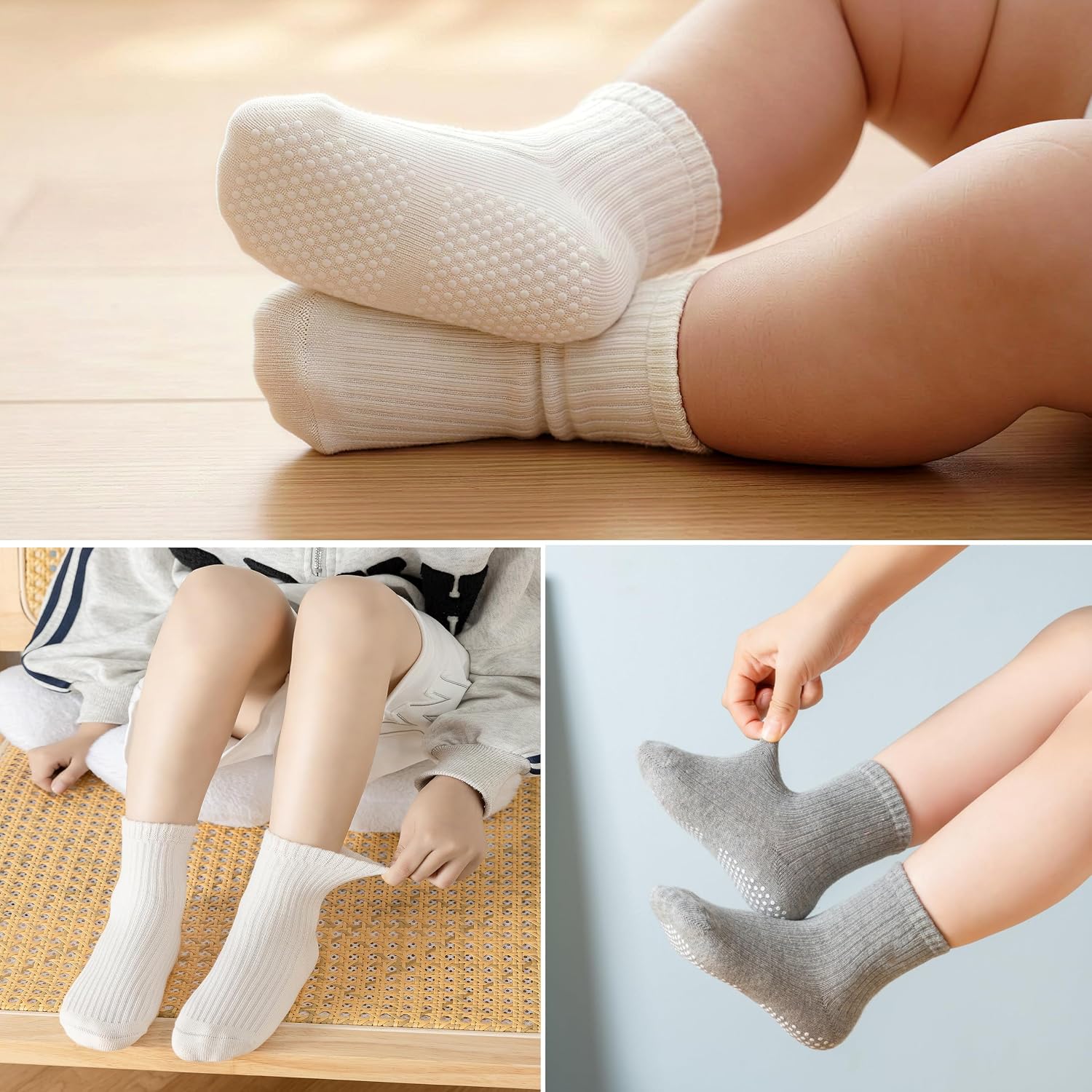 Detalle de EUFANCE Toddler Grip Socks, 9 Pairs