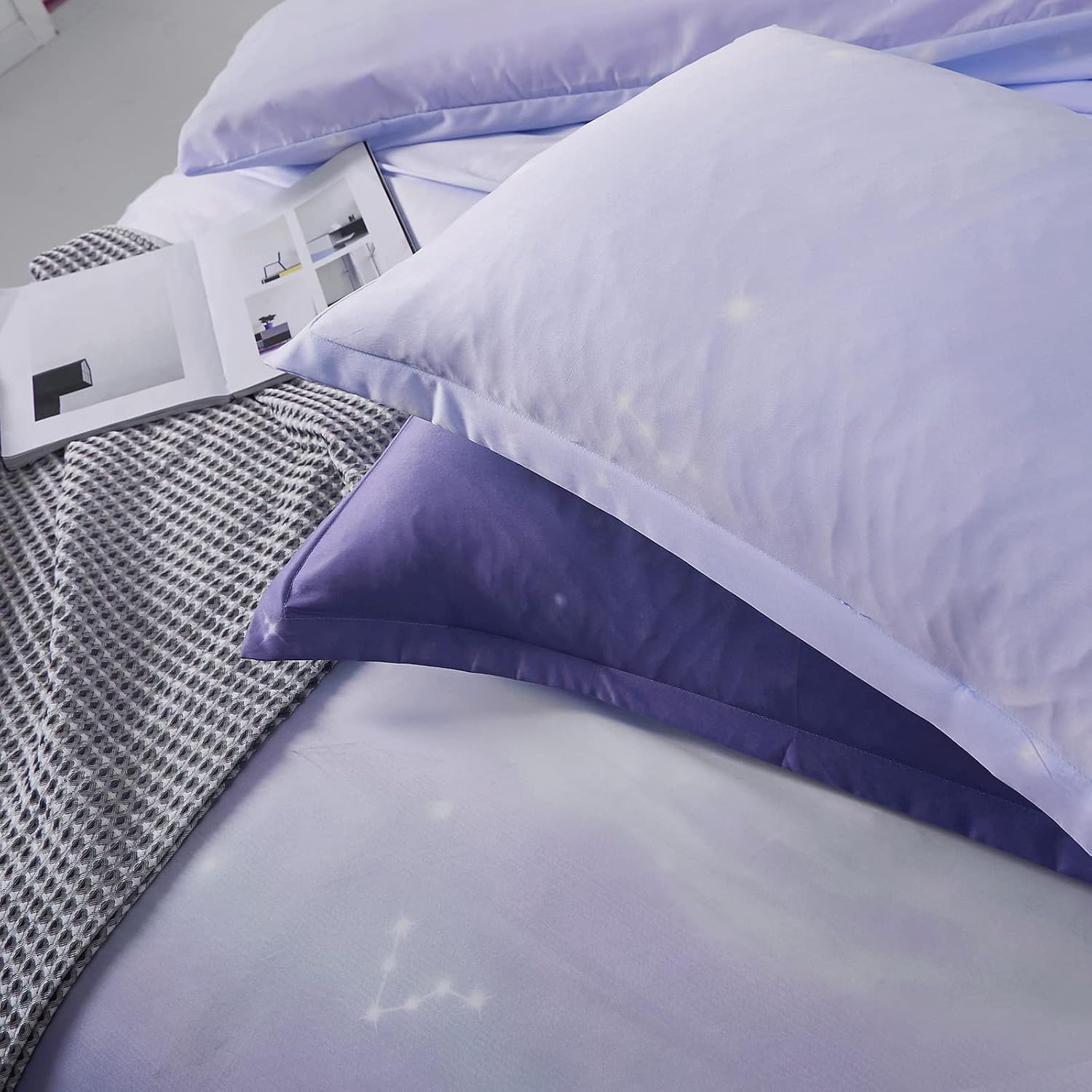 Detalle 2 de Purple Duvet Cover Double 200x200cm duvet set