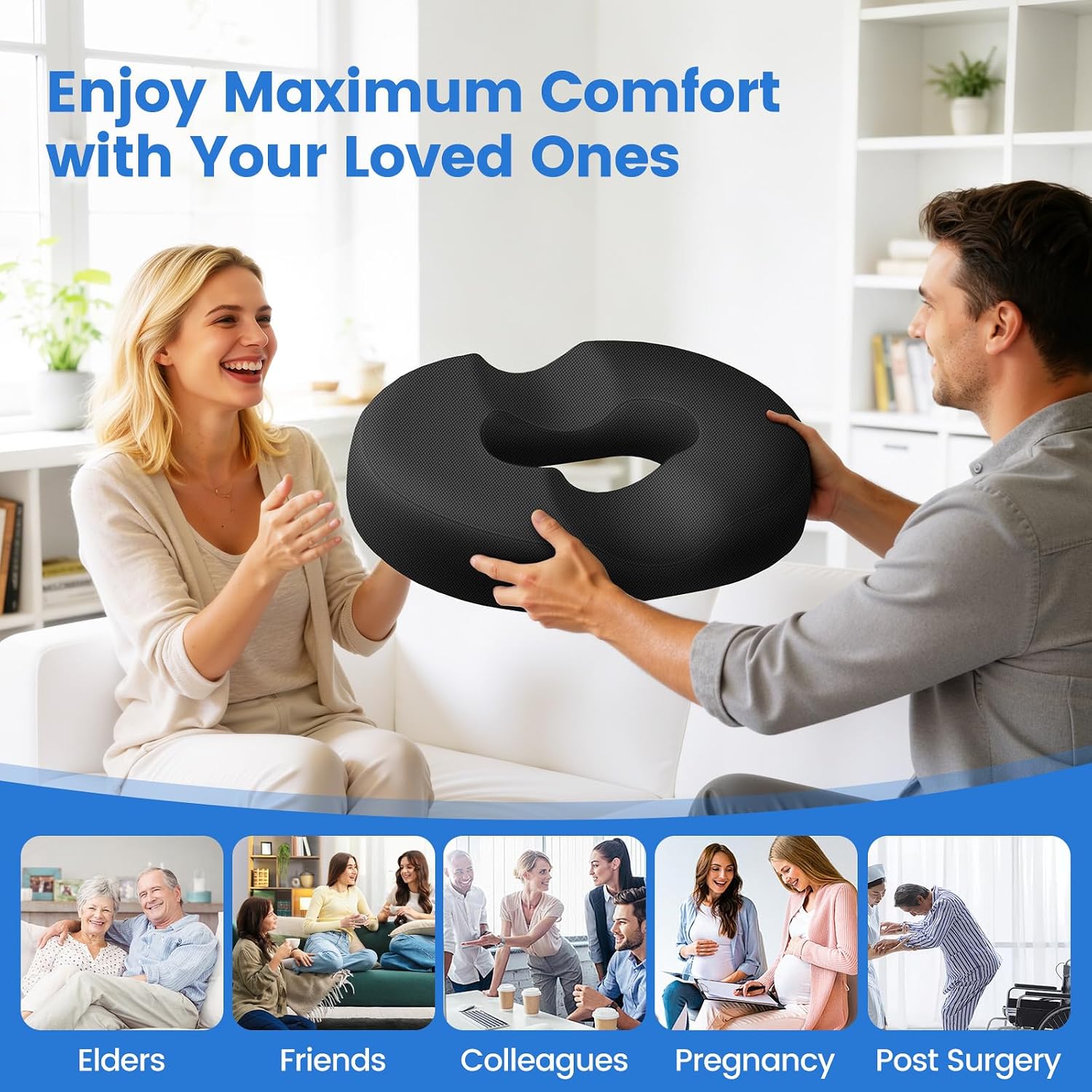 Thumbnail 6 de DailyCuddles Donut Seat Cushion, Large