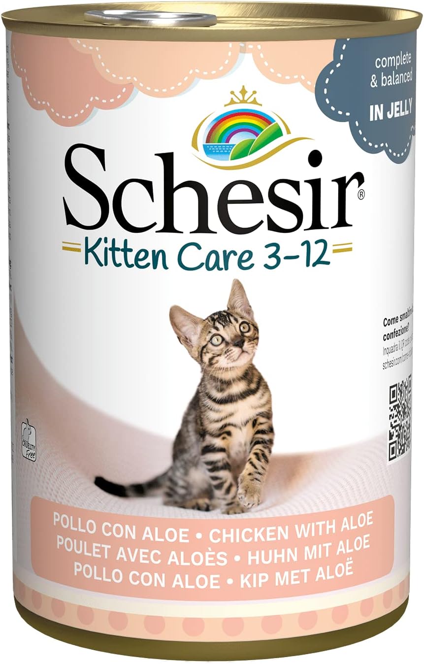 Detalle de Schesir Cat Kitten Tonno – Cibo Umido per Gattini, 20 Sacchetti da 85 g