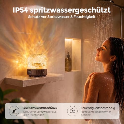 Detalle 2 de UPXNBOR Sternenhimmel Projektor Nachtlicht mit Bluetooth-Lautsprecher – 16 Farben, Ocean-Wave-Modus, IP54