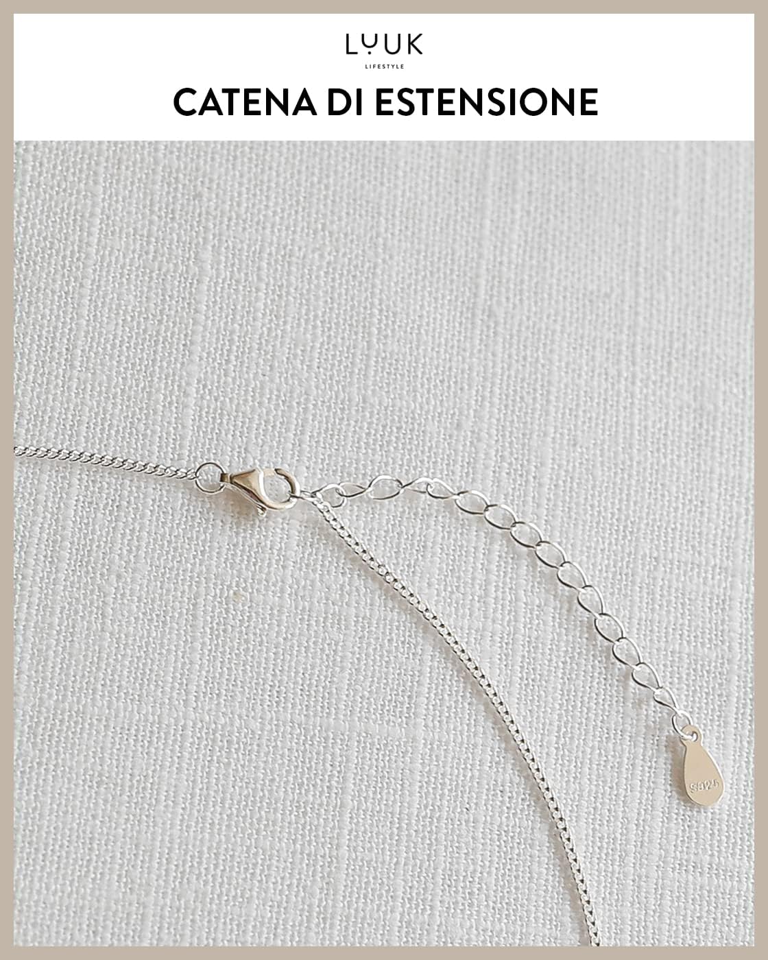 Thumbnail 6 de LUUK LIFESTYLE Collana in argento sterling 925 con ciondolo “chiave musicale” e cartolina Happiness (50 cm)