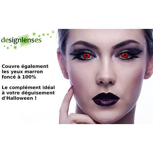 Detalle 2 de Designlenses Red Monster, lentilles journalières de déguisement sans correction