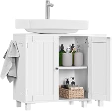 Detalle de Yaheetech Mobile Sottolavabo con Ripiani Regolabili 35 kg