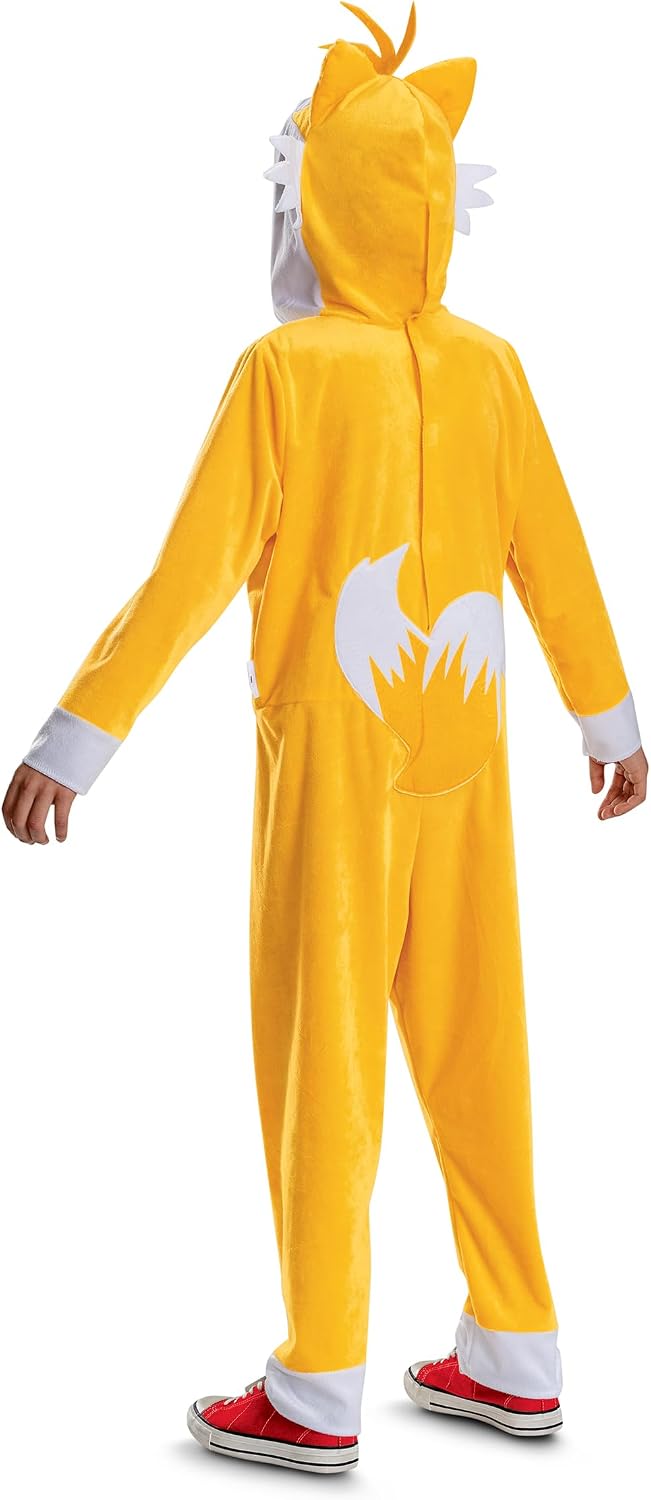 Detalle 2 de Disguise Sonic Tails Costume for Kids, Official Hooded Jumpsuit