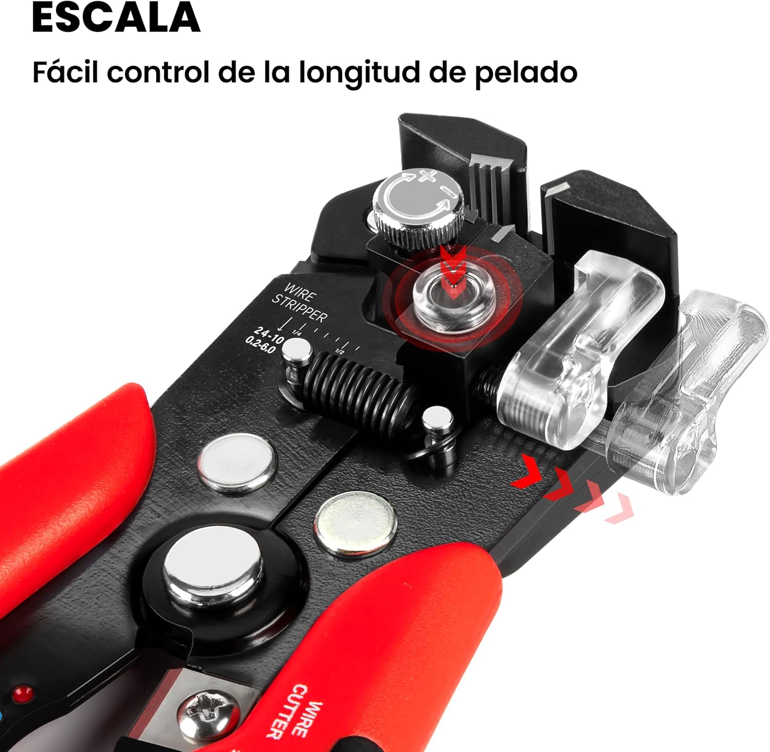 Detalle de KAIWEETS KWS-103 pelacables automático 3 en 1