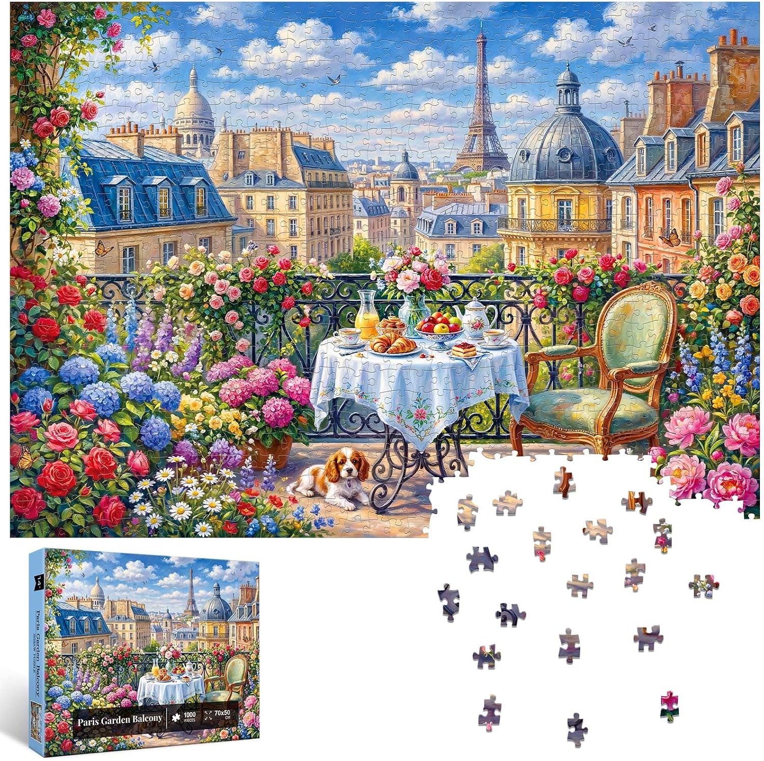 Detalle de Paris Garden Balcony Jigsaw Puzzle, 1,000 Pieces