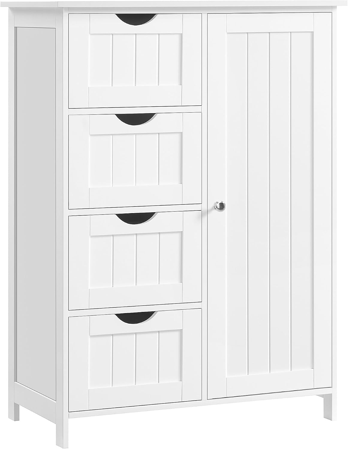 Detalle de VASAGLE LHC042W01 Bathroom Storage Cabinet, Cloud White, 4 Drawers
