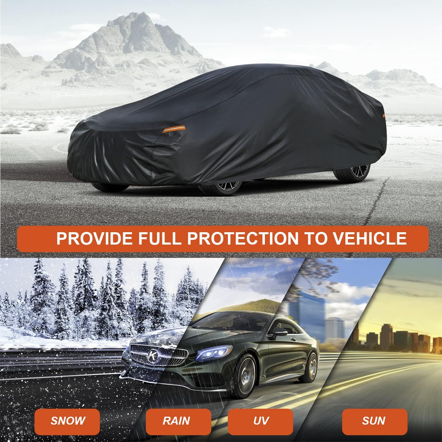 Thumbnail 4 de Kayme 7-Layers Car Cover Waterproof Breathable – Universal Fit for Coupe (420cm)