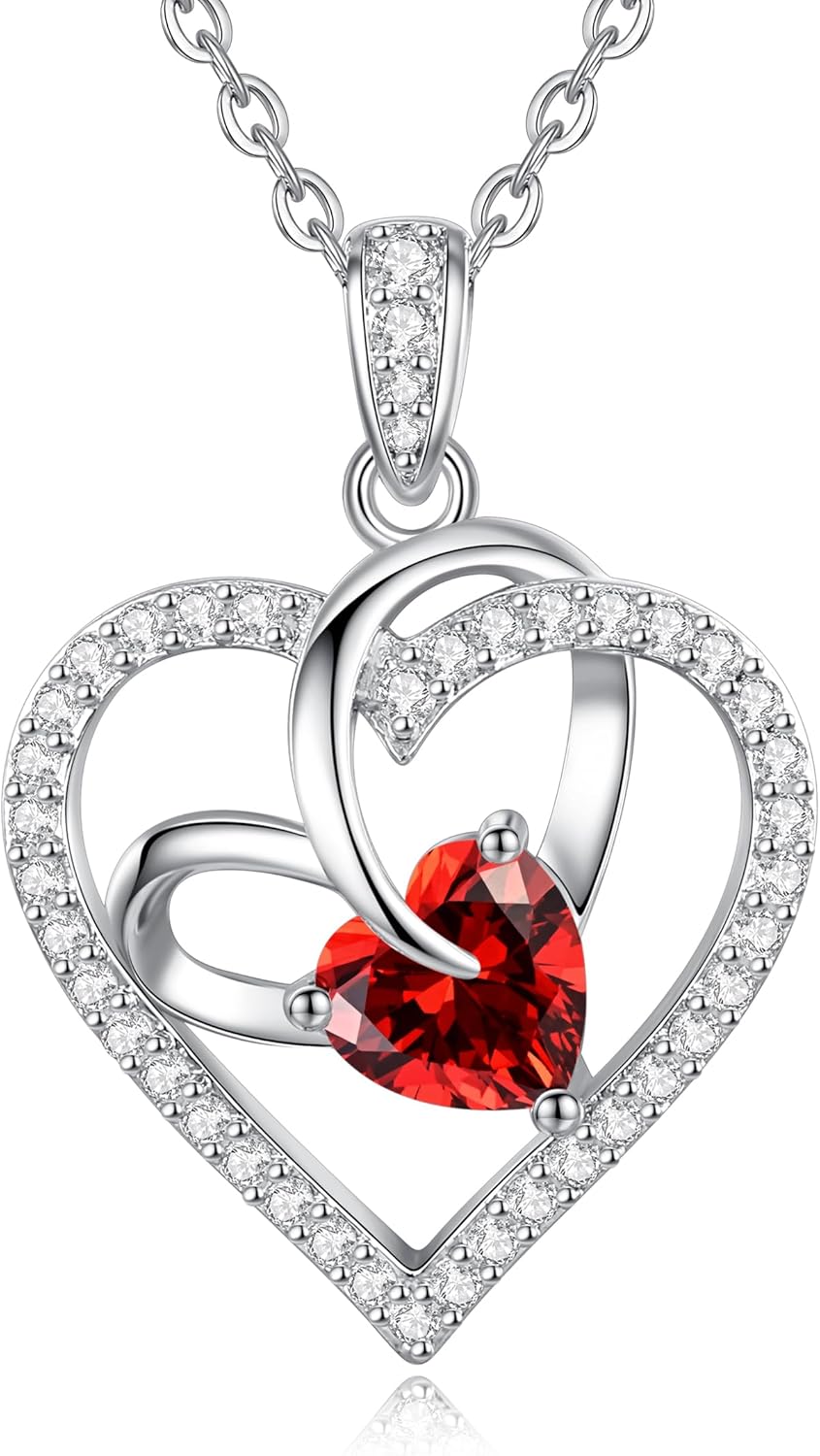 Thumbnail 6 de Collana Donna Cuore Regalo Gioielli con Pietra di Nascita – Argento 925, Zirconi 5A
