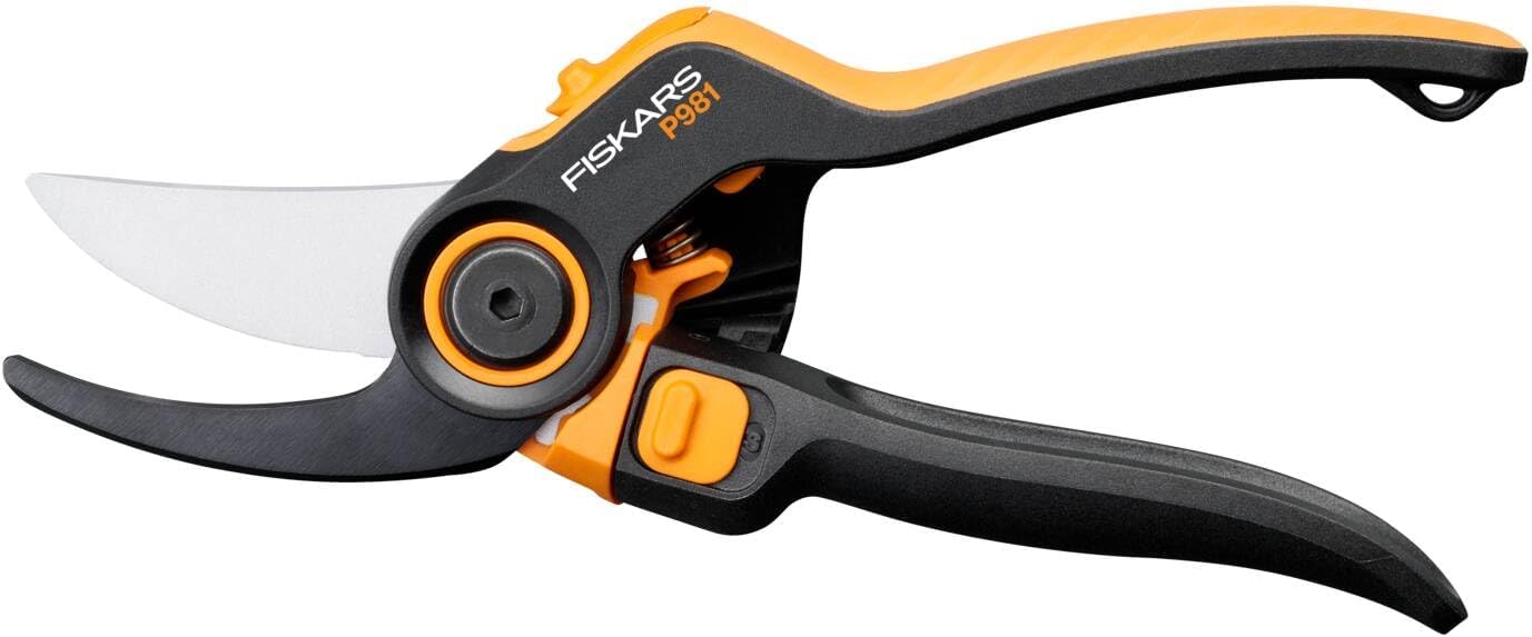 Detalle de Fiskars X-series DualAction P981 trädgårdssax med sidoskär och 2-i-1-läge