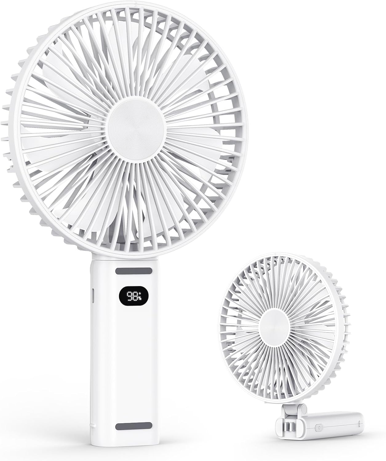Detalle de Bellababy Handheld Fan Rechargeable: 3600mAh Portable Cooler with LED Display