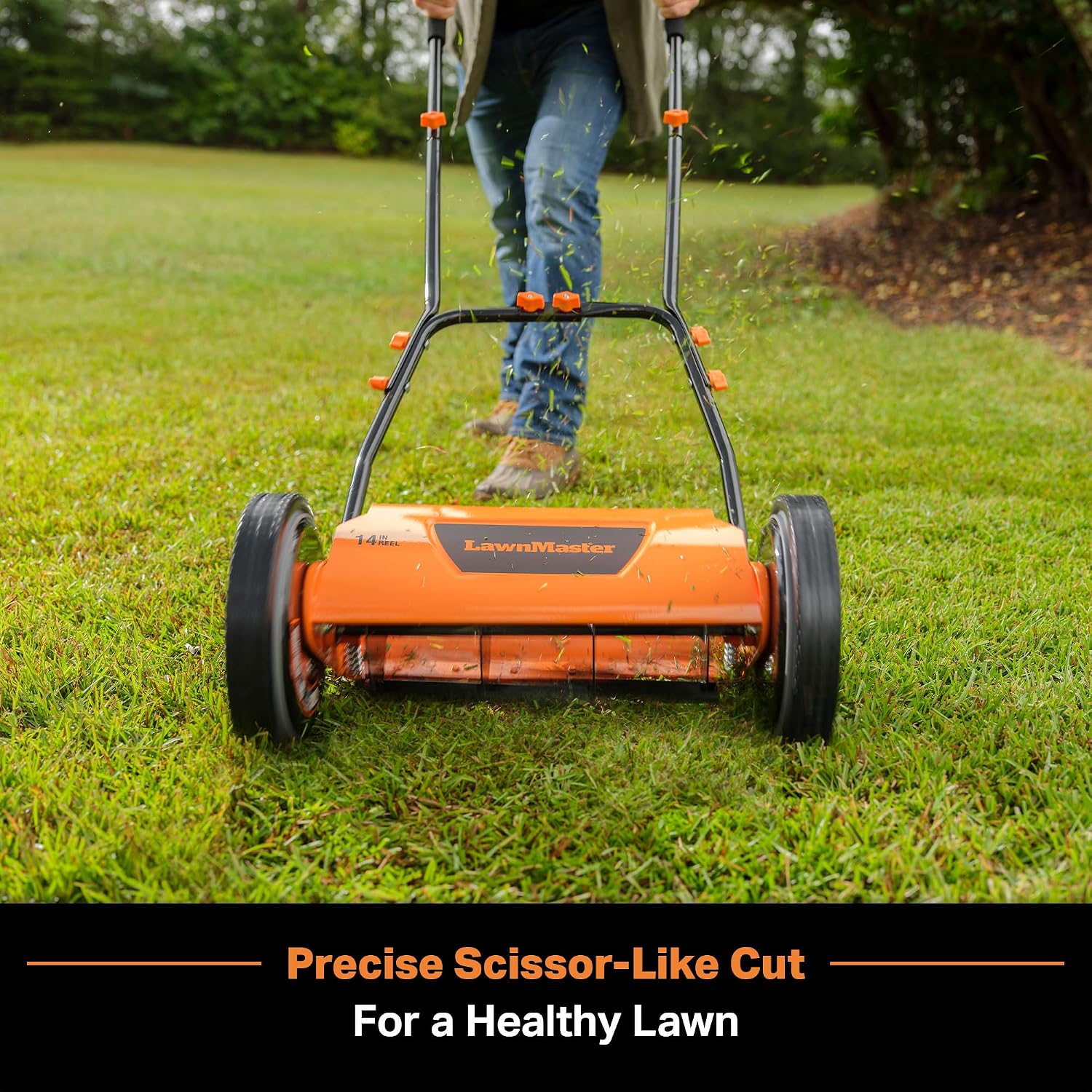 Detalle 2 de LawnMaster LMRM1401 14-Inch 5-Blade Push Reel Lawn Mower