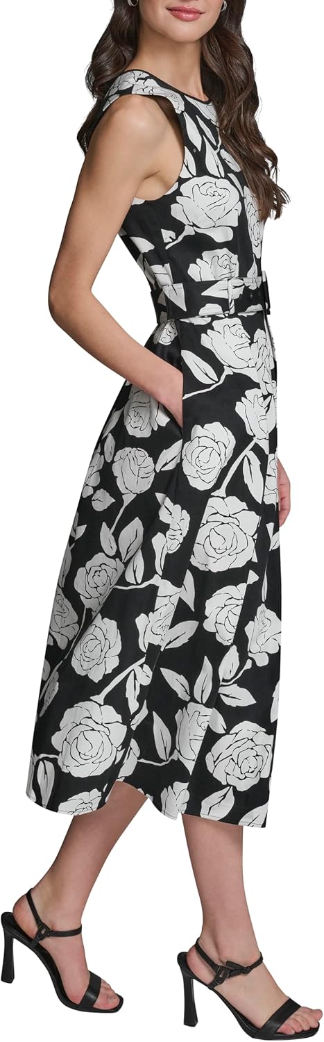 Detalle de Karl Lagerfeld belted shirt dress