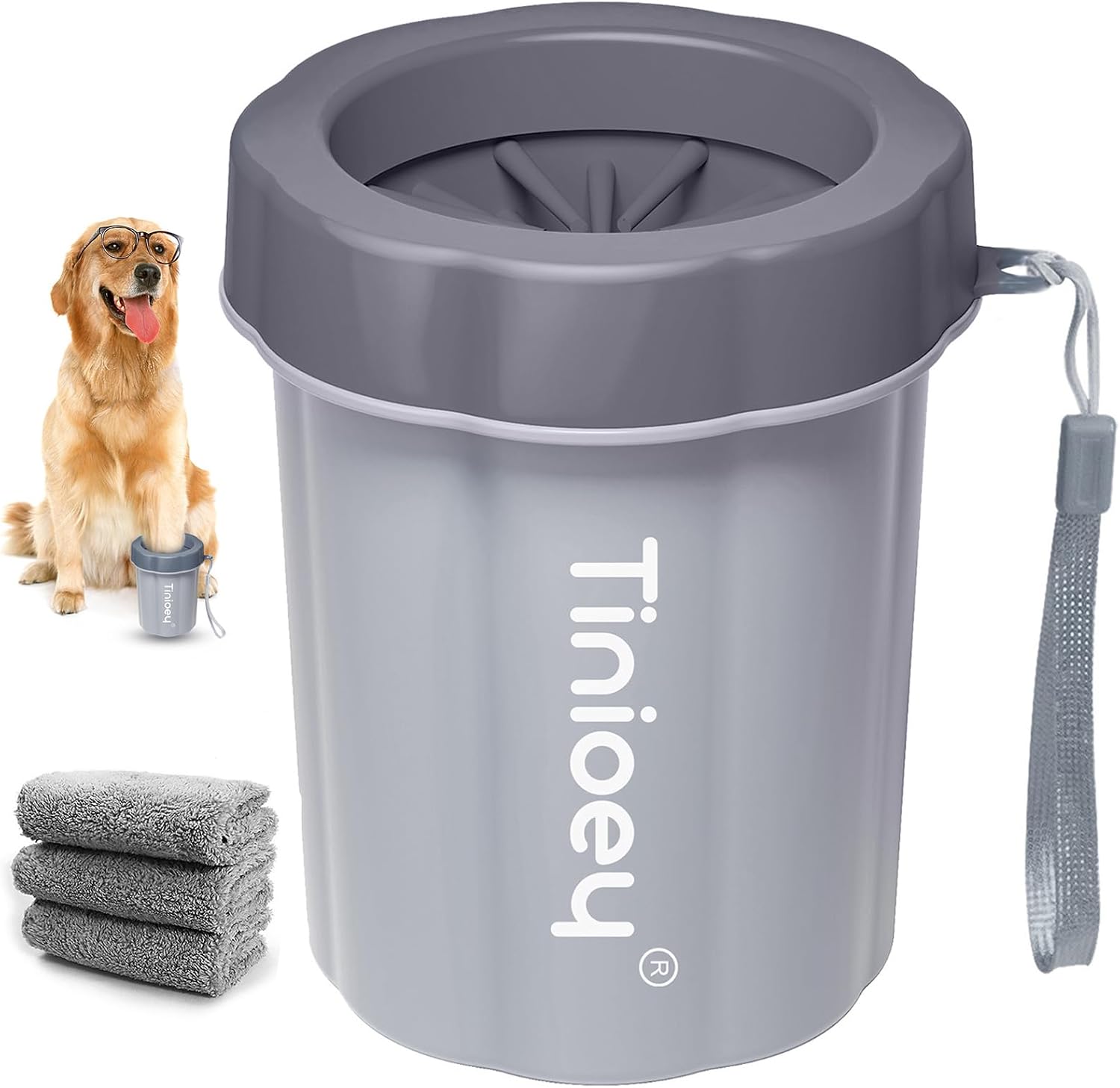 Detalle de Tinioey Dog Paw Cleaner for Medium Dogs 5.3in