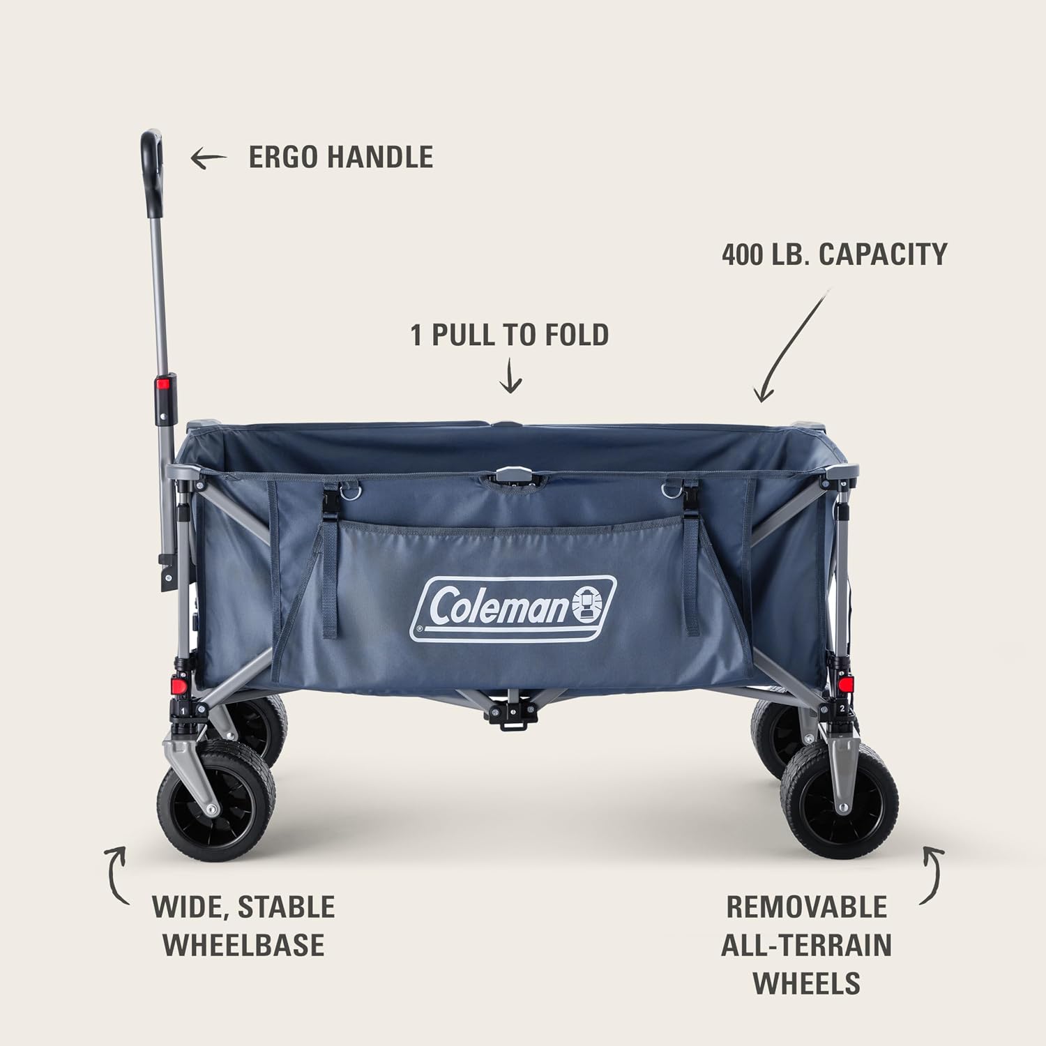 Detalle de Coleman Collapsible Wagon 400-Pound Capacity