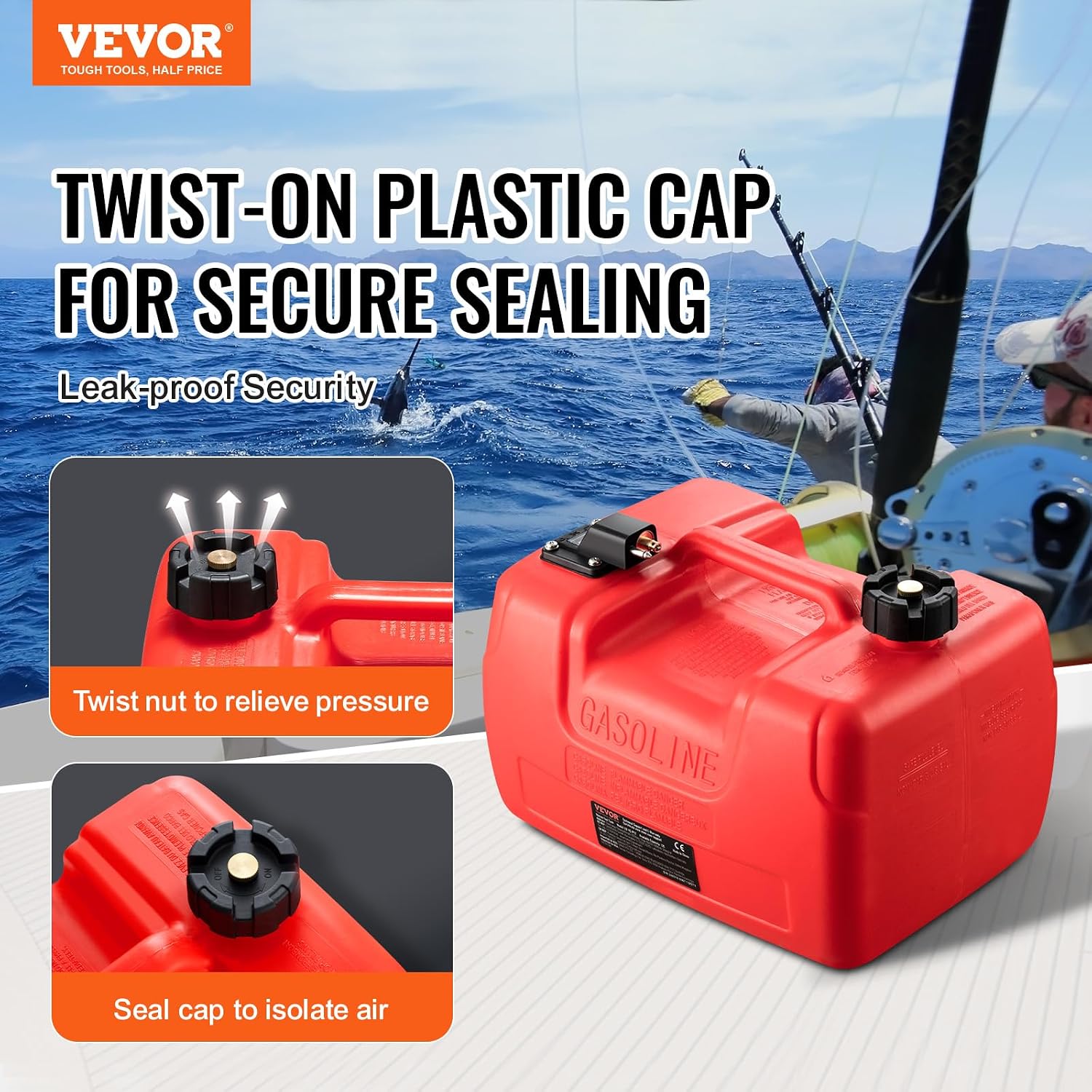 Detalle 2 de VEVOR réservoir carburant marin 12 L