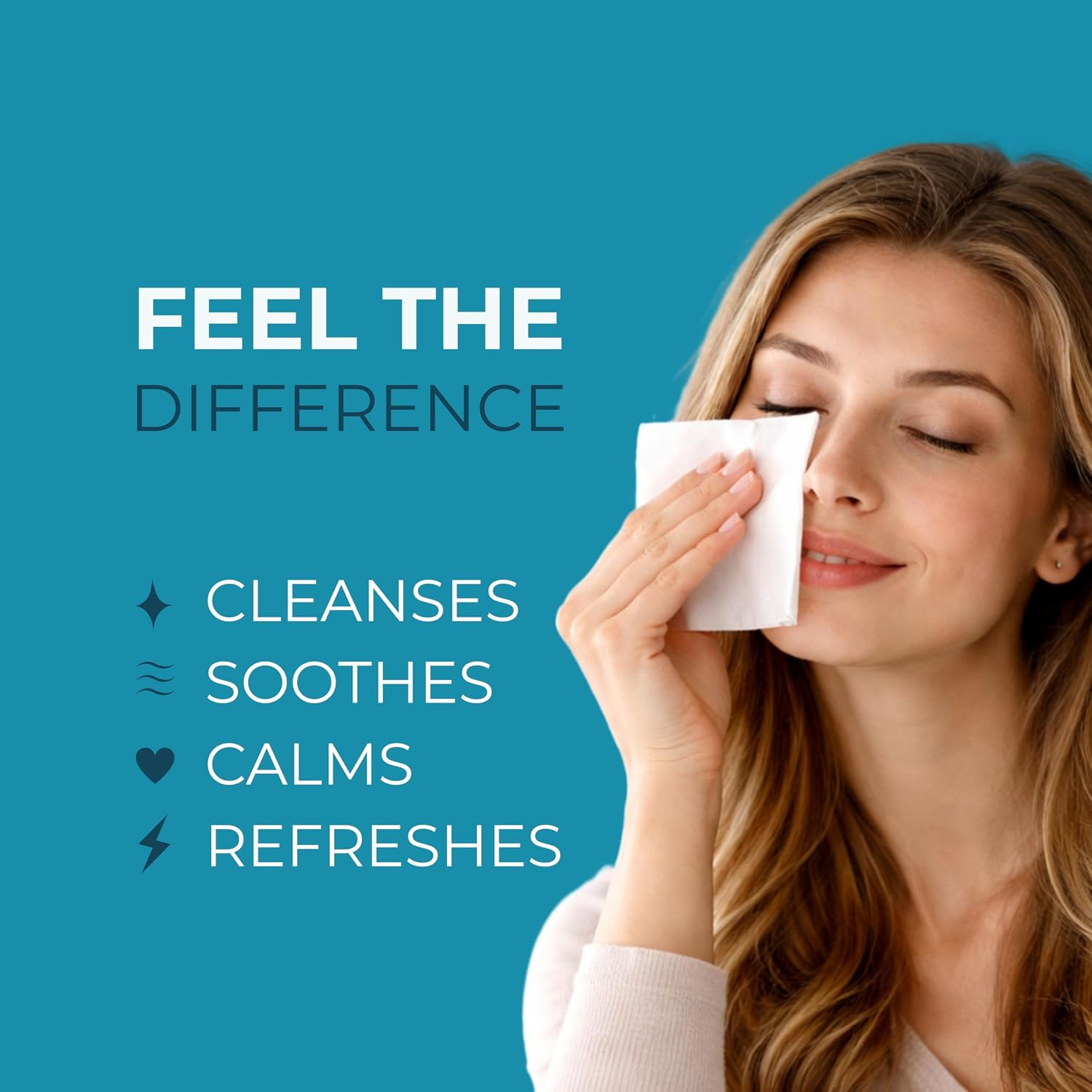 Detalle de NOVEHA 60-Pack Allergy Relief Eyelid Wipes (Pre-moistened, Hypoallergenic)