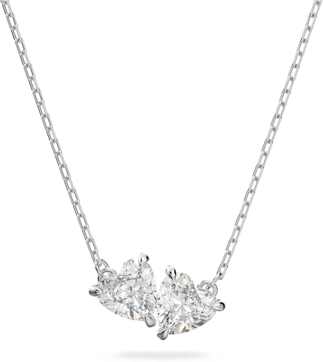 Detalle de Swarovski Attract Soul Necklace with Pink and Clear Crystals, Rhodium-Tone Finish