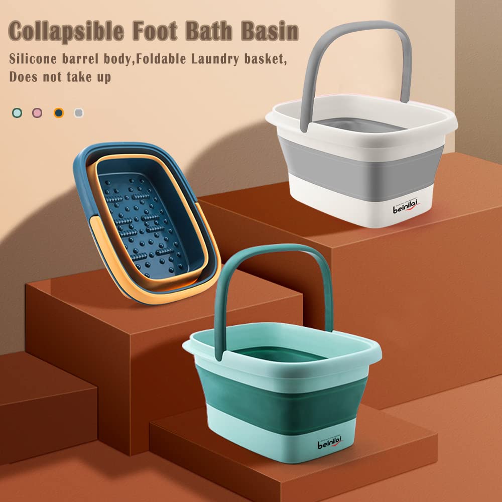 Thumbnail 6 de Beinilai Collapsible Foot Bath Basin for Soaking Feet with Massage Acupoint Rollers